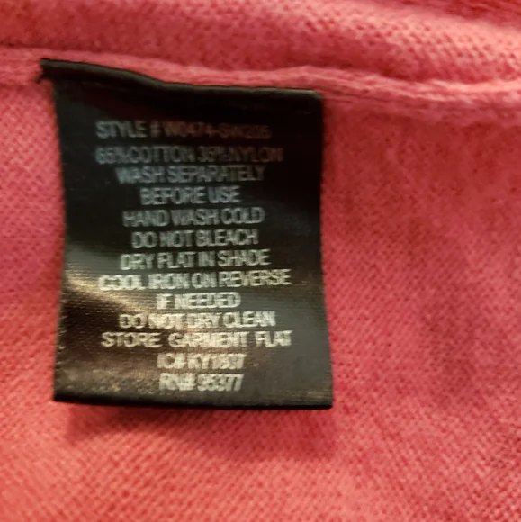 Sanctuary Coral Cotton Blend Long-Sleeve Pullover Tie-Front Sweater - Size Small - Picture 5 of 8